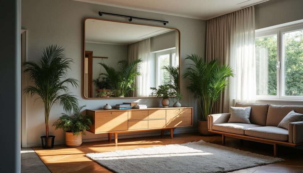 Quelles astuces utiliser avec un miroir mural pour agrandir l’espace ?