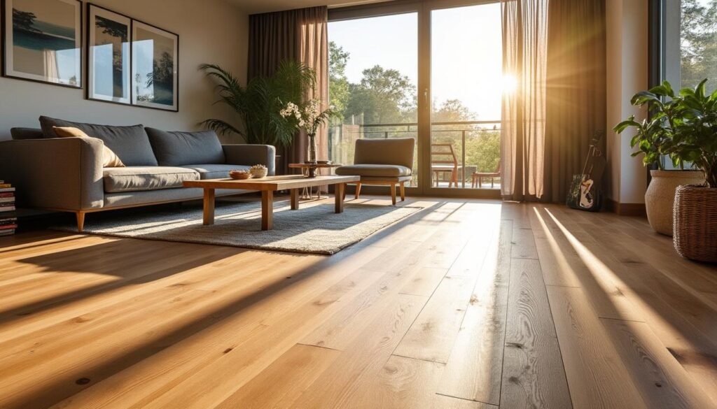 Idées d’aménagement d’espace autour du parquet dans un salon