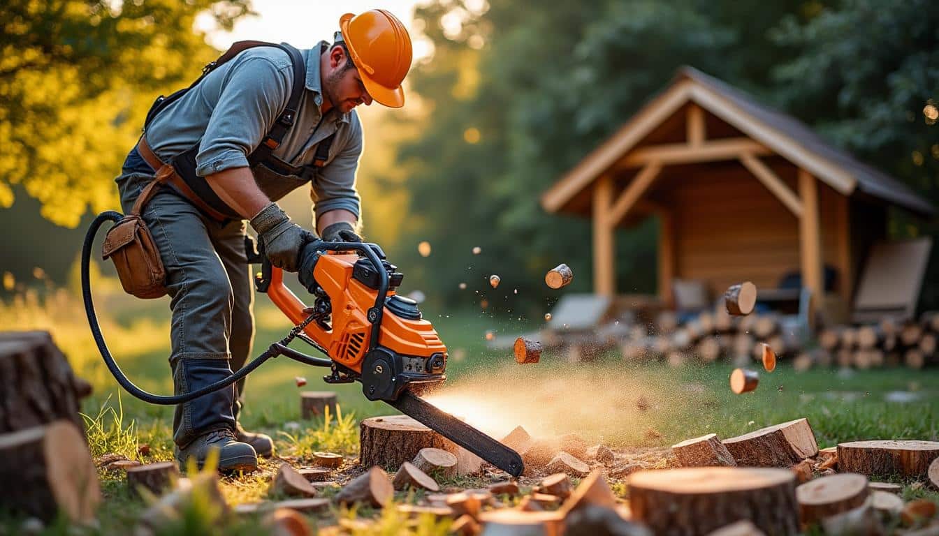 Illustration: Pourquoi opter pour une scie à buches thermique pour couper vos bûches ?