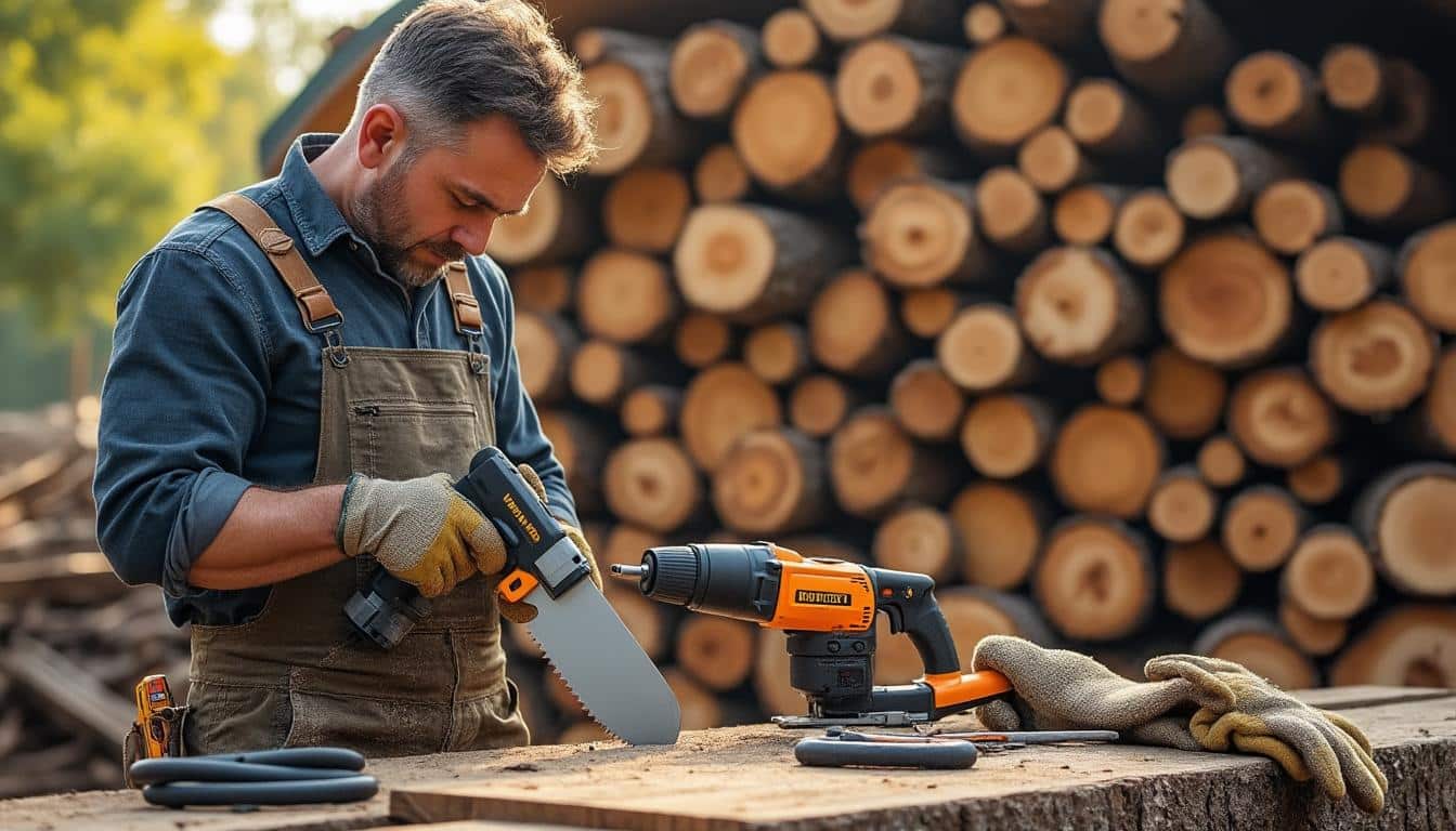 Illustration: Comment choisir la meilleure scie à buches thermique pour vos bûches ?