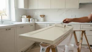 Peindre un meuble de cuisine avec une finition durable